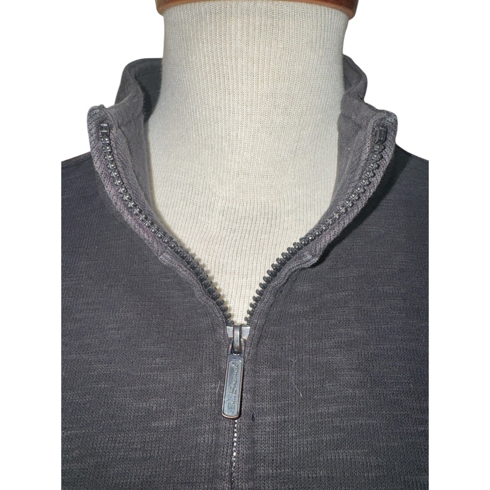Ben Sherman Dark Charcoal Cotton Zip-Up Bomber Jacket‎ L - Picture 9 of 12